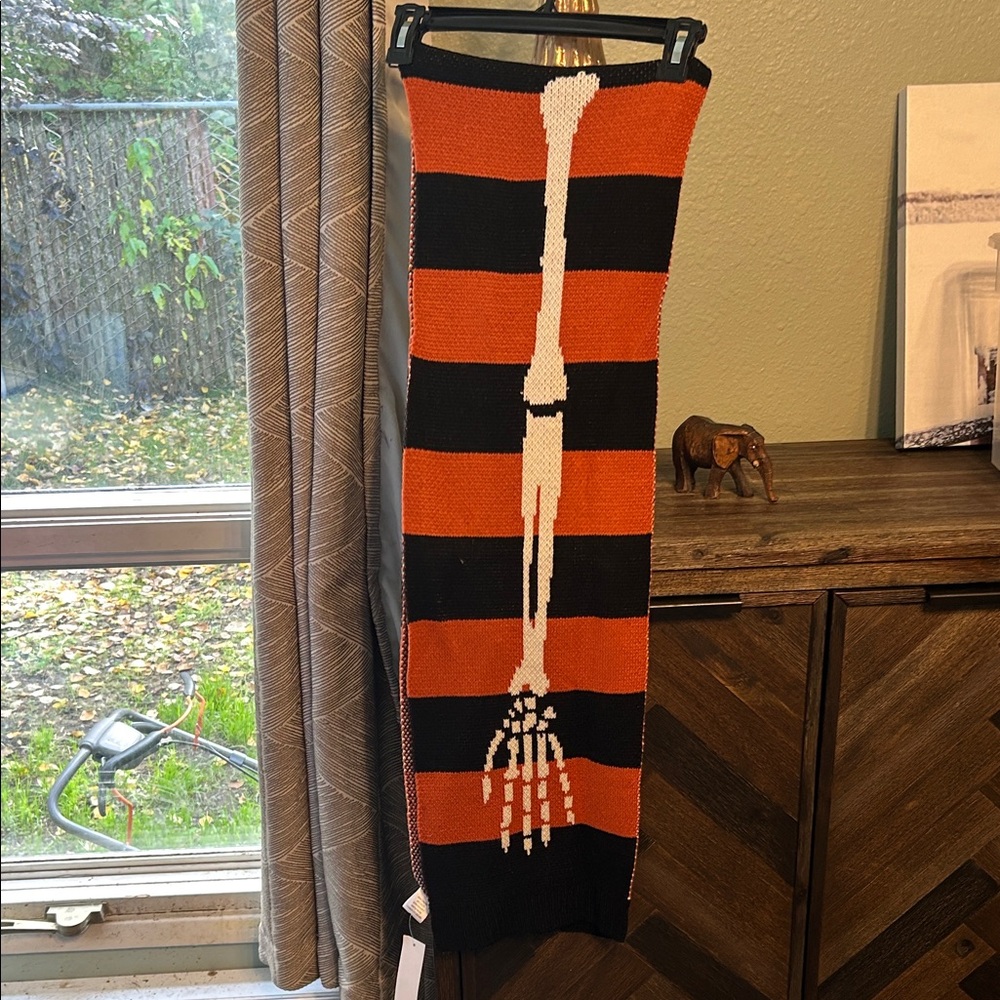 Skeleton Hand Striped Scarf